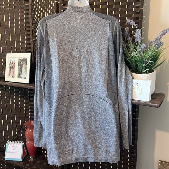 Mizuno Performance Quarter Zip Pullover Athletic Large Grey Gray Men’s Women’s - Picture 5 of 8